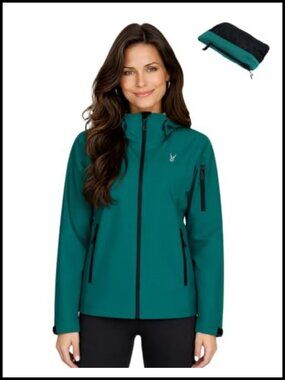 Waterproof Rain Jacket Windbreaker Hooded Lightweight Outdoor
